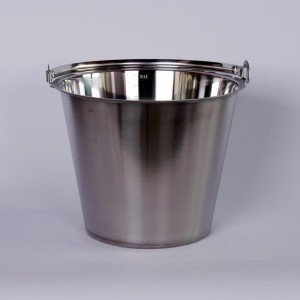 Bucket, stainless steel, 10 ltr. with litre scale